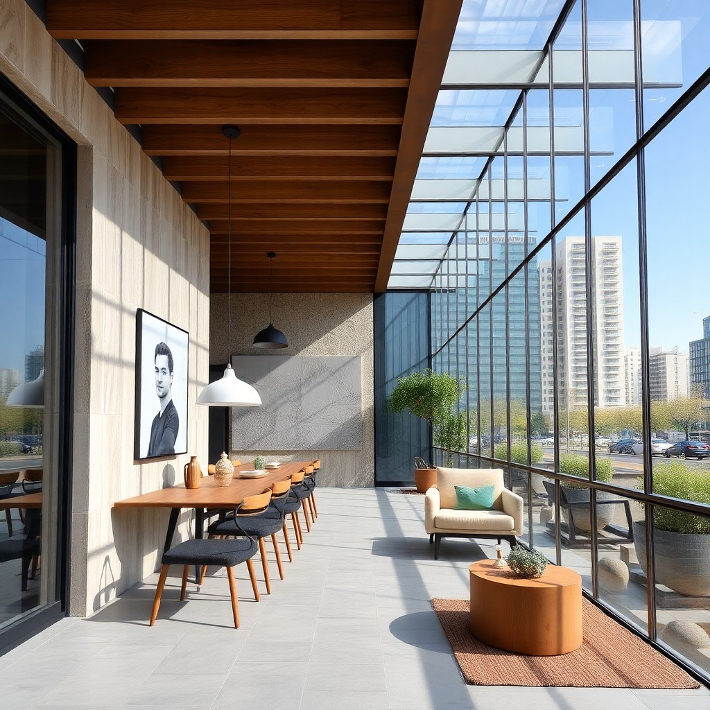 Deniz manzaralı modern daire Barcelona'da, geniş balkon ve çağdaş tasarım